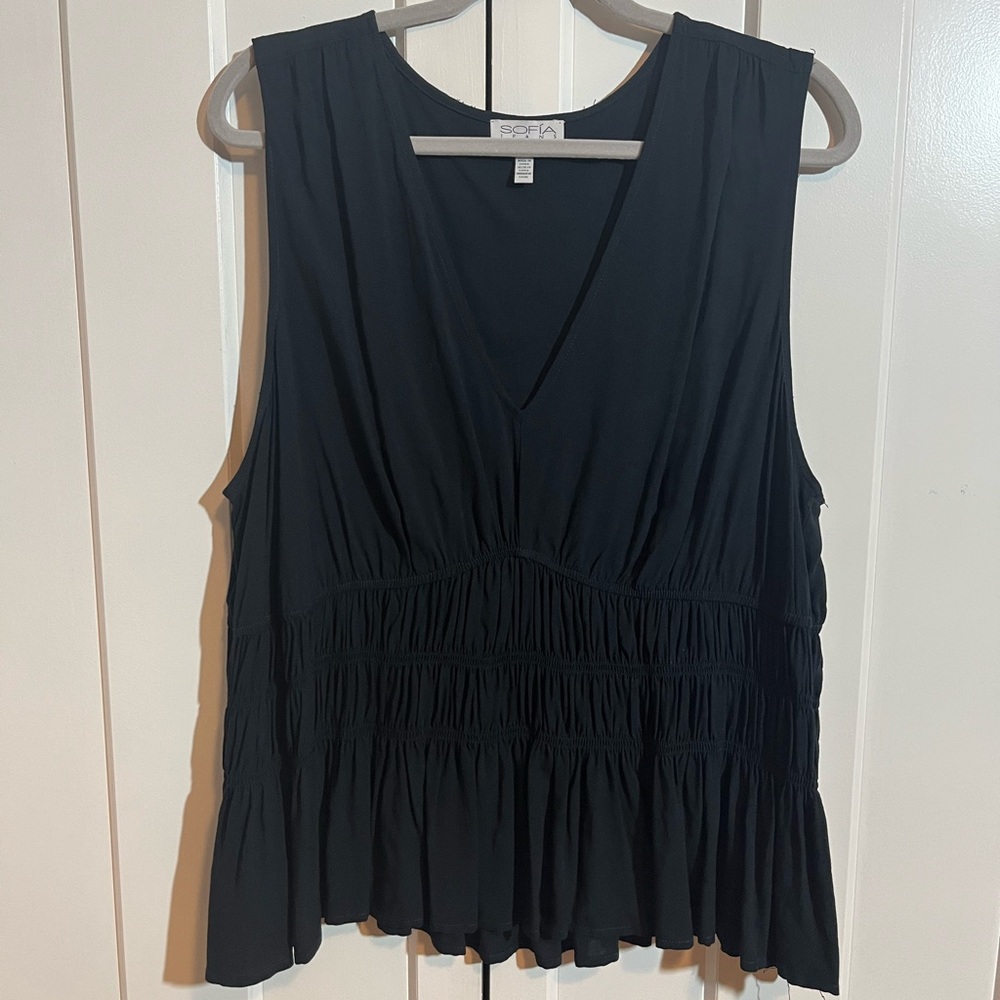 By Sofia Vergara Black Sleeveless Top